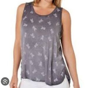 Cable & Gauge Charcoal Skull Print Tank Top